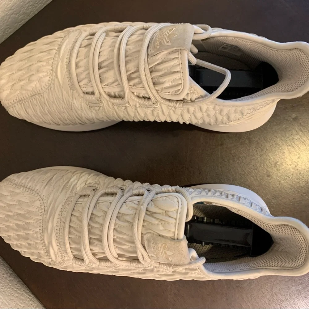 Adidas Tubular Shadow 3D Beige Sneakers BB8820 Ruffled Shoe Men’s Size 10